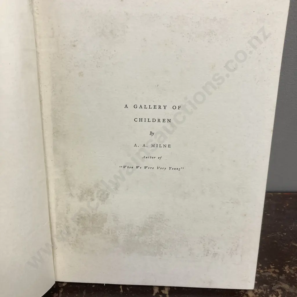 A.A. MILNE's A Gallery of Children,1925 First Edition, Hardcover. Stanley Paul & Co Ltd Image 1++